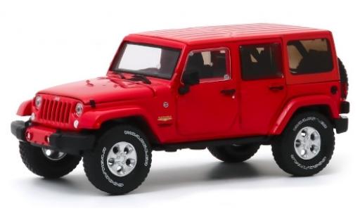 Modelauto Jeep Wrangler Sahara Unlimited rood 2017 1/43 Greenlight