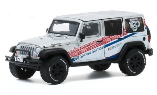 Modelauto Jeep Wrangler Limited Unlimited grijs/Dekor 2015 150 Years BFGoodrich 1/64 Greenlight