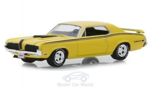 Modelauto Mercury Cougar Eliminator 428 CJ geel/Dekor 1970 1/64 Greenlight