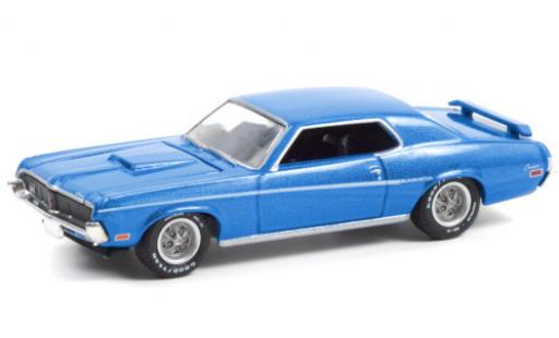 Modelauto Mercury Cougar Eliminator metallic blauw/Dekor 1969 1/64 Greenlight