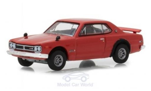 Modelauto Nissan Skyline 2000 GT-R rood 1972 1/64 Greenlight
