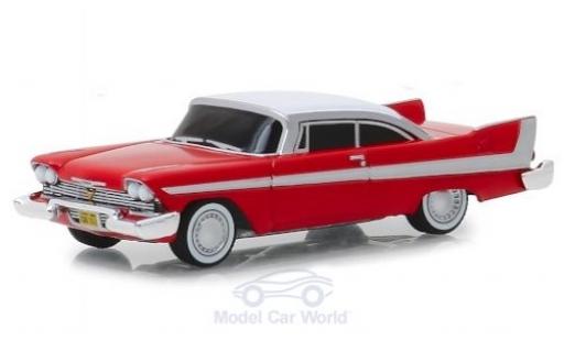 Modelauto Plymouth Fury Christine rood/wit 1958 Evil Version 1/64 Greenlight