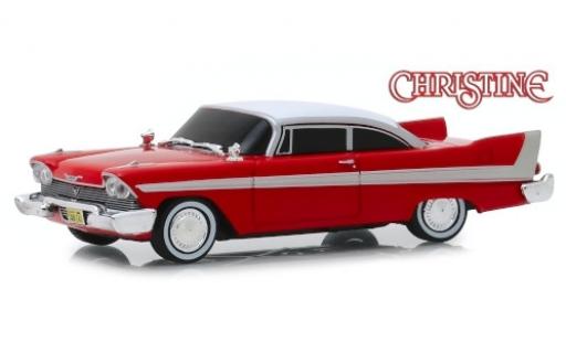 Modelauto Plymouth Fury Christine rood/wit 1958 Evil Version (get&Atilde;&para;nte Scheiben) 1/43 Greenlight