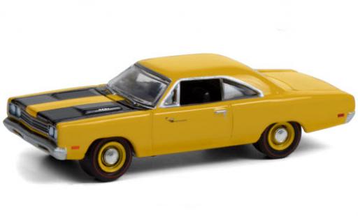 Modelauto Plymouth Road Runner 1969 geel/zwart Pawn Stars 1/64 Greenlight