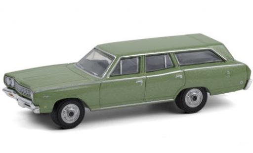 Modelauto Plymouth Satellite Station Wagon metallic groen 1968 1/64 Greenlight