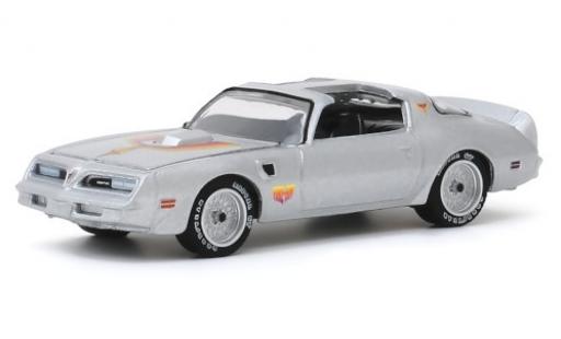 Modelauto Pontiac Firebird 1979 TA grijs/Dekor Fire Am 1/64 Greenlight
