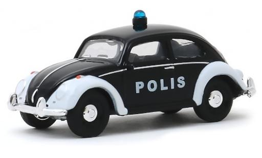Modelauto Volkswagen Beetle Base (K&Atilde;&curren;fer) zwart/wit Polis 1/64 Greenlight
