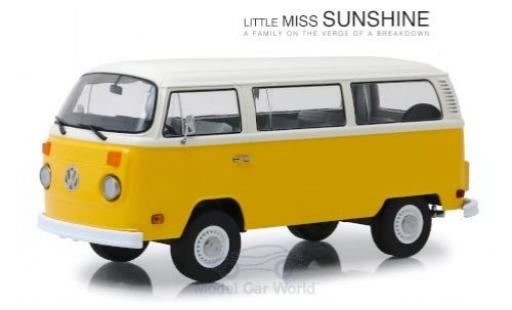 Modelauto Volkswagen T2 B Bus geel/wit Little Miss Sunshine 1978 1/18 Greenlight