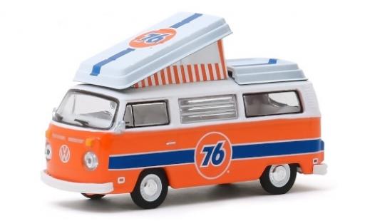 Modelauto Volkswagen T2 B Westfalia Camper Union 76 1973 avec ougroens/es Tente sur toit 1/64 Greenlight