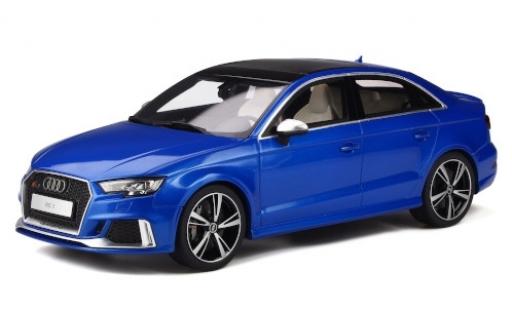 Modelauto Audi RS3 berline Sedan metallic blauw 2017 1/18 GT Spirit