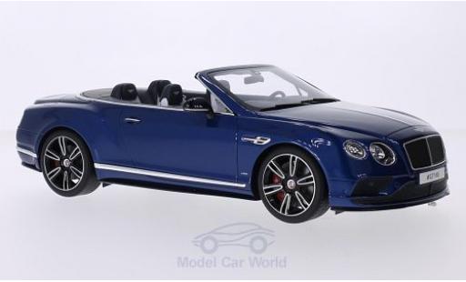 Modelauto Bentley Continental GT V8 S Cabriolet metallic blauw 1/18 GT Spirit