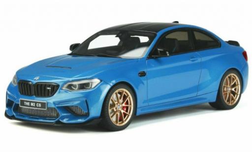 Modelauto Bmw M2 coupe (F22) CS metallic blauw 1/18 GT Spirit