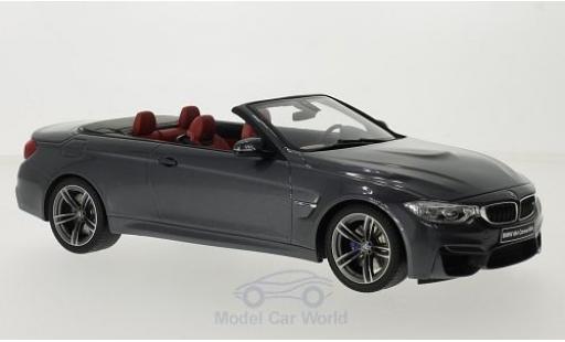 Modelauto Bmw M4 Cabriolet (F83) metallic grijs 1/18 GT Spirit