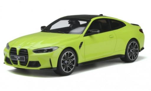 Modelauto Bmw M4 coupe (G82) geel 1/18 GT Spirit