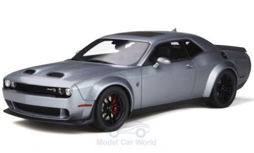 Modelauto Dodge Challenger SRT Hellcat Redeye grijs 2018 1/18 GT Spirit