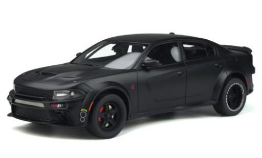 Modelauto Dodge Charger SRT Hellcat Widebody Tuned by Speedkore mat-zwart 2020 1/18 GT Spirit