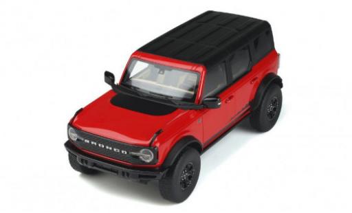Modelauto Ford Bronco Wildtrak 4 Doors Wildtrack rood/zwart 2021 1/18 GT Spirit