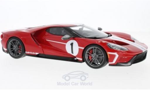 Modelauto Ford GT GTE rood/wit No.1 2017 50th Heritage edition 1/18 GT Spirit