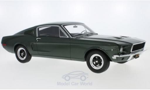 Modelauto Ford Mustang Bullitt GT groen 1968 1/18 GT Spirit