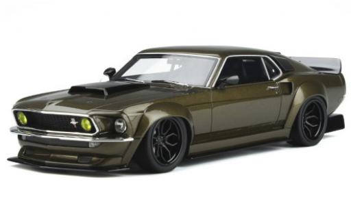 Modelauto Ford Mustang Tuning Prior Design metallic bruin 1969 1/18 GT Spirit