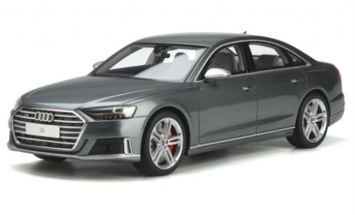 Modelauto Audi S8 berline metallic grijs 2020 1/18 GT Spirit
