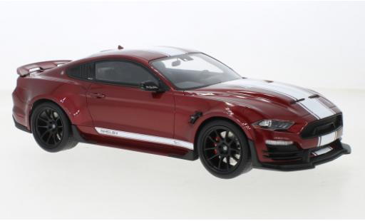 Modelauto Ford Mustang Fastback Shelby Super Snake metallic rood fonc&Atilde;&copy;/wit 2020 1/18 GT Spirit