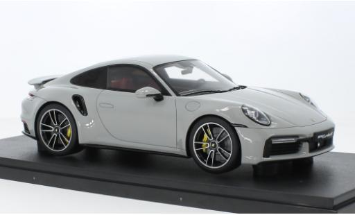 Modelauto Porsche 911 Turbo s grijs 2020 1/18 GT Spirit