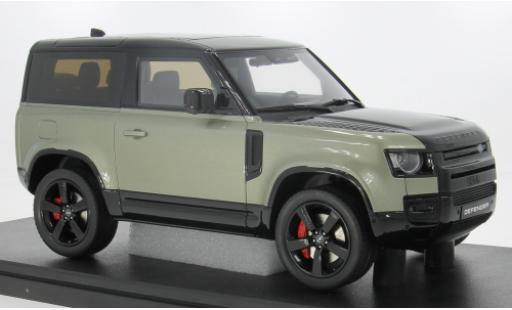 Modelauto Land Rover Defender Base P400 X-Dynamic HSE olijfgroen 2021 1/18 GT Spirit