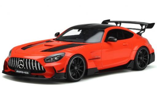 Modelauto Mercedes AMG GT Black Series -R zwart (C190) oranje/zwart 2021 1/18 GT Spirit