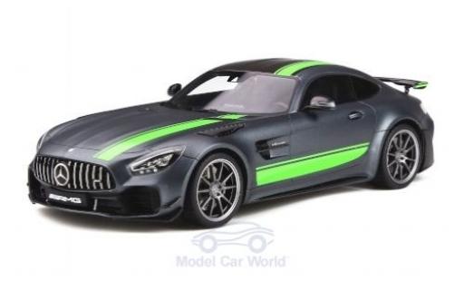 Modelauto Mercedes AMG GT Base -R Pro mat-grijs/groen 2019 1/18 GT Spirit