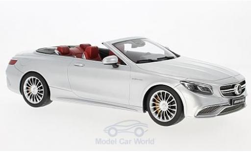 Modelauto Mercedes Classe S AMG S 65 Cabriolet grijs 1/18 GT Spirit