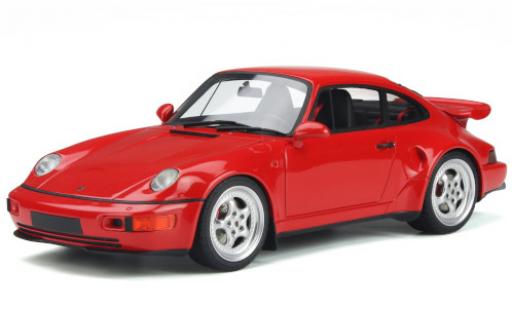 Modelauto Porsche 911 Turbo S Flachbau rood 1994 1/18 GT Spirit