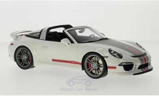 Modelauto Porsche 911 Targa by Techart wit/Dekor 1/18 GT Spirit