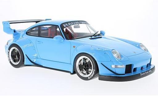 Modelauto Porsche 911 RWB blauw 1/12 GT Spirit