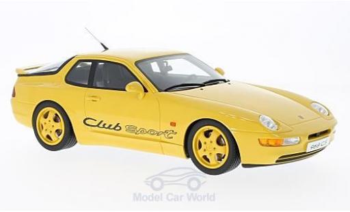 Modelauto Porsche 968 Club Sport geel 1/18 GT Spirit