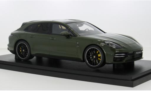 Modelauto Porsche Panamera Sport Turismo Turbo S metallic groen 2021 1/18 GT Spirit