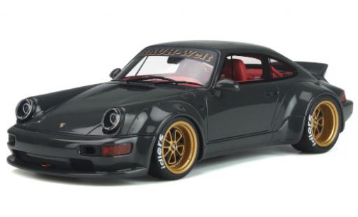 Modelauto Porsche 911 RWB Bourgogne Body Kit grijs Basis: 911 1/18 GT Spirit