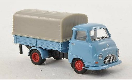 Hanomag Kurier Pritsche 1/87 Schuco laadbak grijs-blauw PP-LKW modelauto