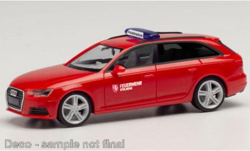 Modelauto Audi A4 pompiers Avant Brandweer Stolberg Kommandofahrzeug 1/87 Herpa