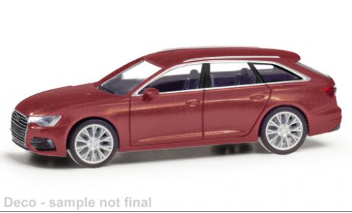 Modelauto Audi A6 avant rood 1/87 Herpa