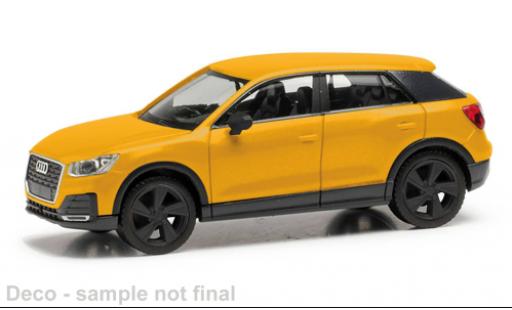 Modelauto Audi Q2 suv geel 1/87 Herpa