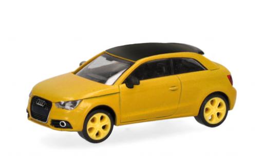 Modelauto Audi S1 sportback geel 1/87 Herpa