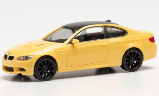 Modelauto Bmw M3 Coupe (E92) geel/carbon 1/87 Herpa