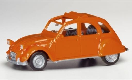 Modelauto Citroen 2 CV Berline oranje 1/87 Herpa