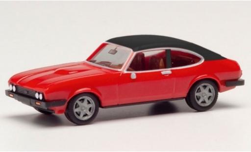 Modelauto Ford Capri MK2 MK II rood/mat-zwart 1/87 Herpa