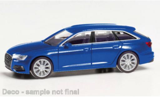 Modelauto Audi A6 avant metallic blauw 1/87 Herpa