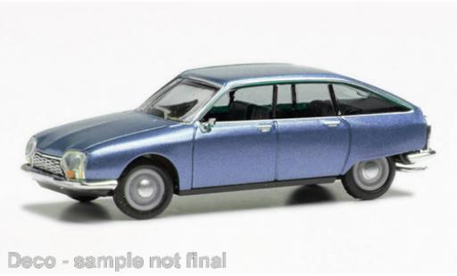 Modelauto Citroen GS Berline metallic blauw 1/87 Herpa