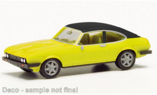 Modelauto Ford Capri MK3 MK III geel/zwart 1/87 Herpa
