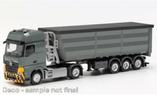 Modelauto Mercedes Actros Base L grijs/geel KS Containerdienst 1/87 Herpa