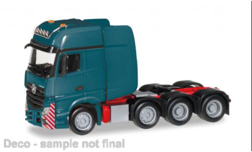 Modelauto Mercedes Actros SLT turquoise 1/87 Herpa